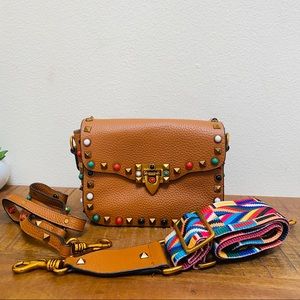 Boho Rockstud Bright Guitar Strap Crossbody Purse